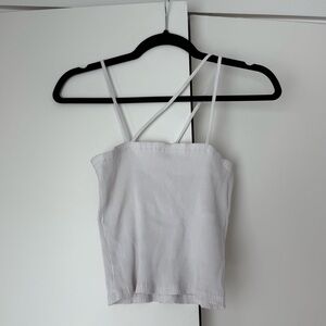 Zara White Ribbed Camisole Top
